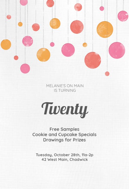 Simple Celebration - Invitación Para Eventos Profesionales