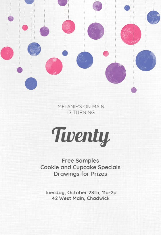 Simple celebration - business event invitation