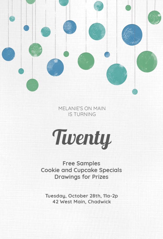 Simple celebration - business event invitation