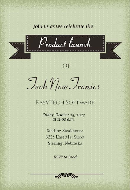 Simple Embellishments - Business Event Invitation