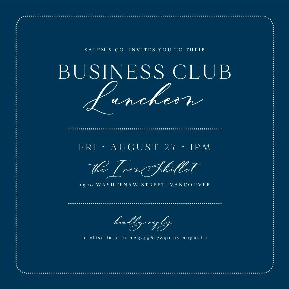 Simply business-teal - invitación para eventos profesionales