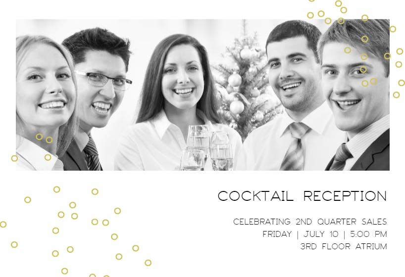 Spirited reception - business event invitation