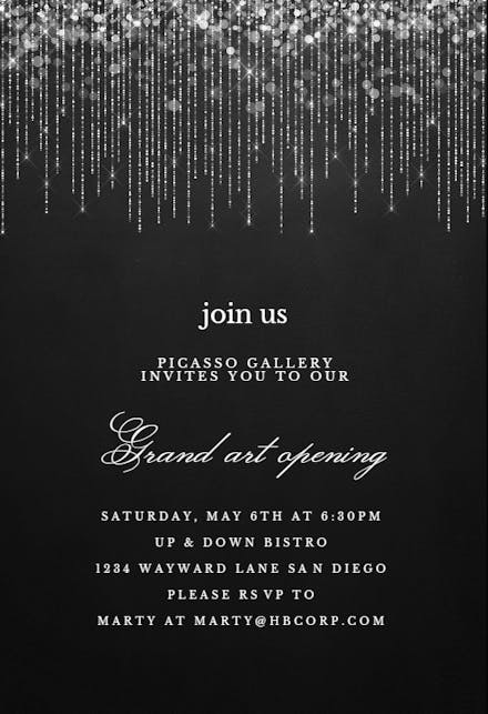 White string lights - Business Event Invitation