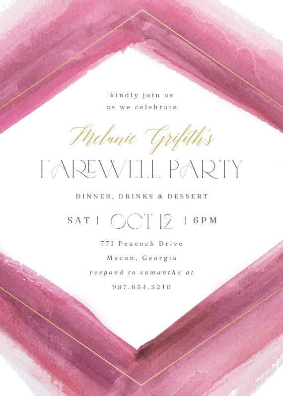 Wild rhombus - retirement & farewell party invitation
