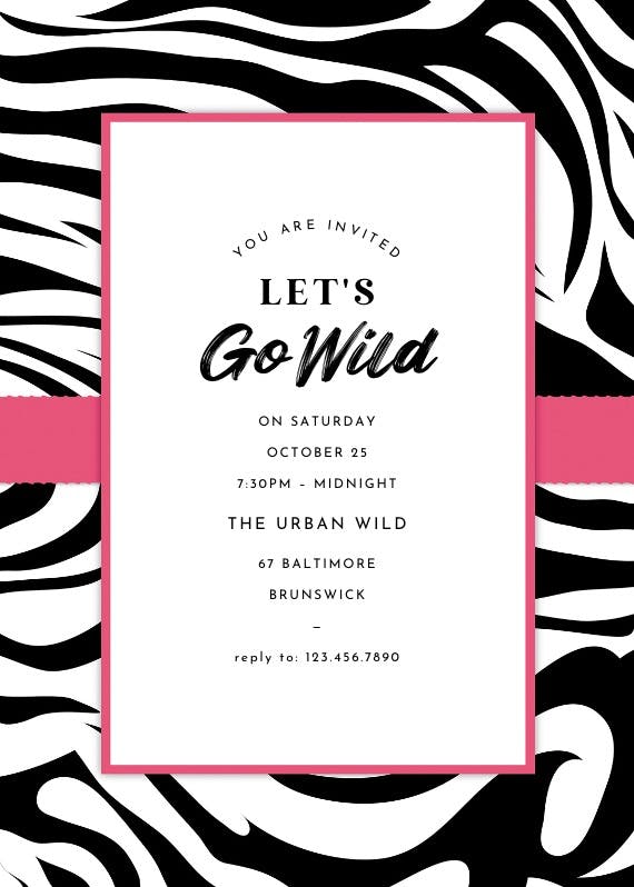 Wild side - business events invitation