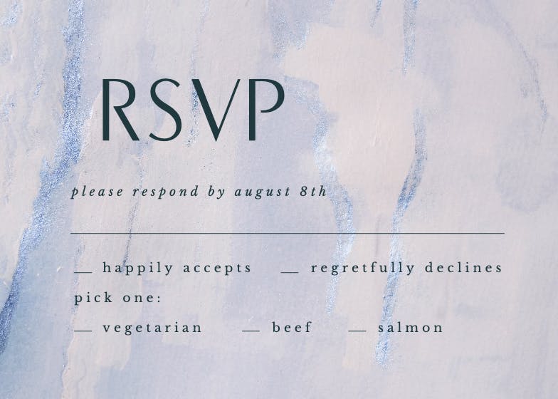 Abstract minimal and elegant - rsvp card