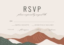 Abstract Mountains - RSVP card