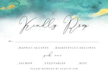 Abstract Watercolor - RSVP card