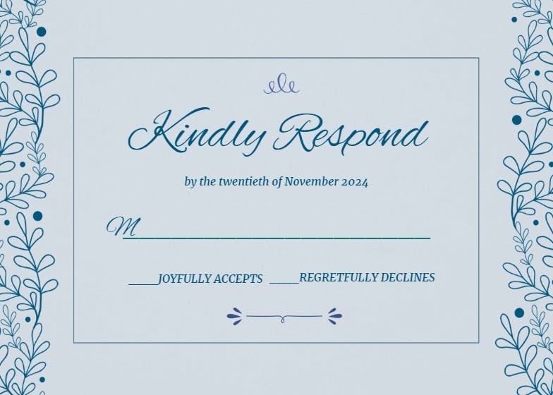 Accented gradient frame - rsvp card