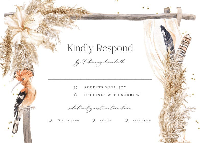African canopy - rsvp card