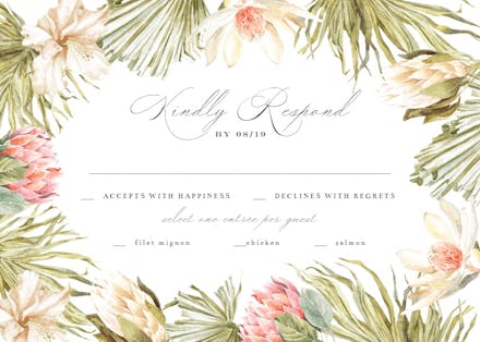 African frame - rsvp card