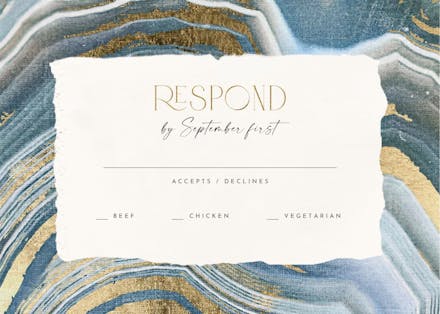 Agate rock - rsvp card