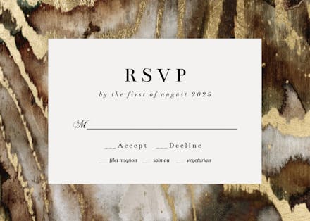 Agate rock background - rsvp card