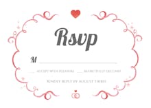 Always and Forever White - RSVP card