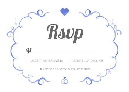 Always and forever white - rsvp card