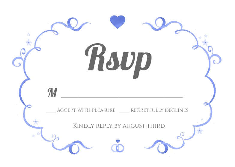 Always and forever white - rsvp card