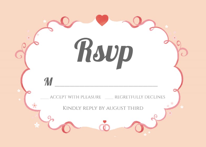 Always and forever - rsvp card
