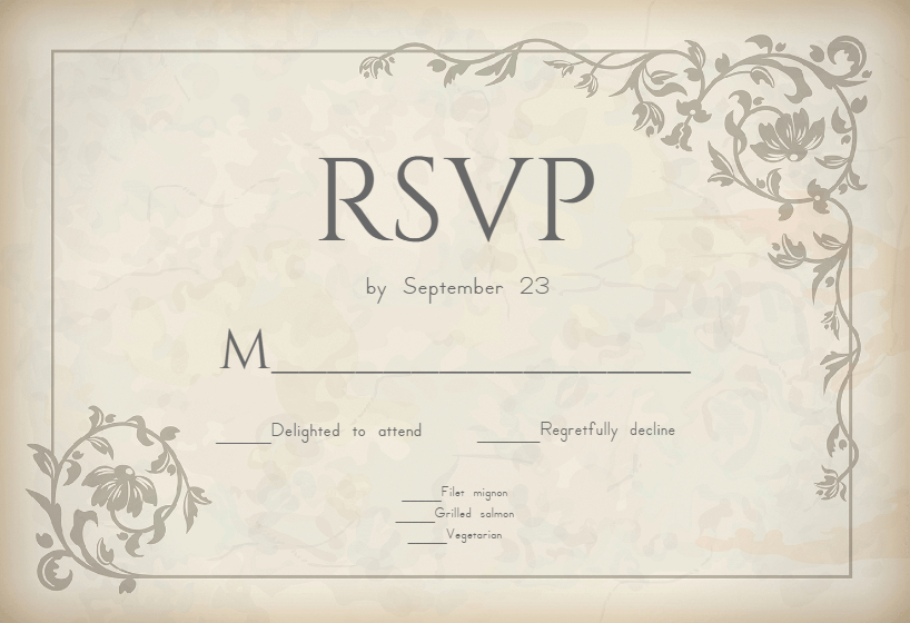 Ancient Decorations - Wedding Invitation Template (Free) | Greetings Island