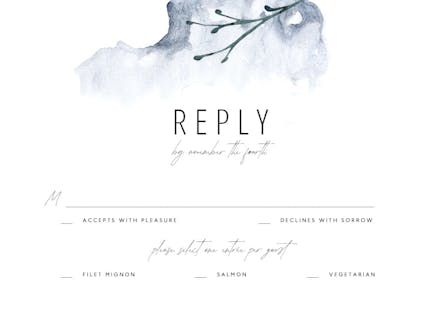 Aquarelle - rsvp card