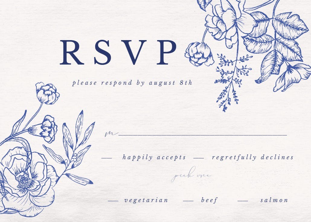 Baroque - rsvp card