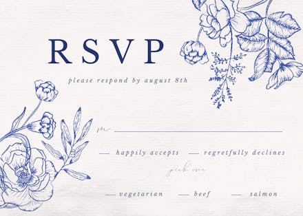 Baroque - rsvp card