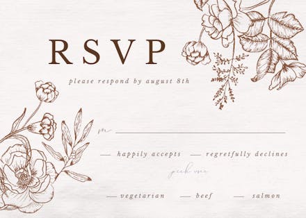 Baroque - rsvp card