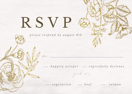 Baroque - rsvp card