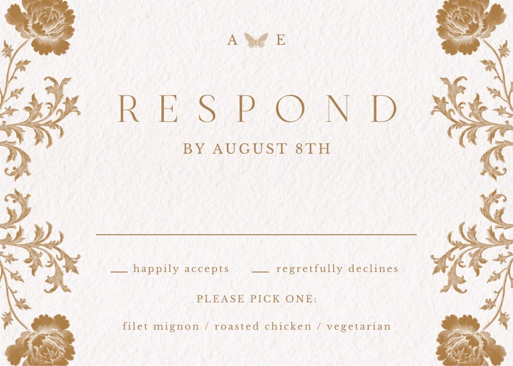 Baroque frame - rsvp card