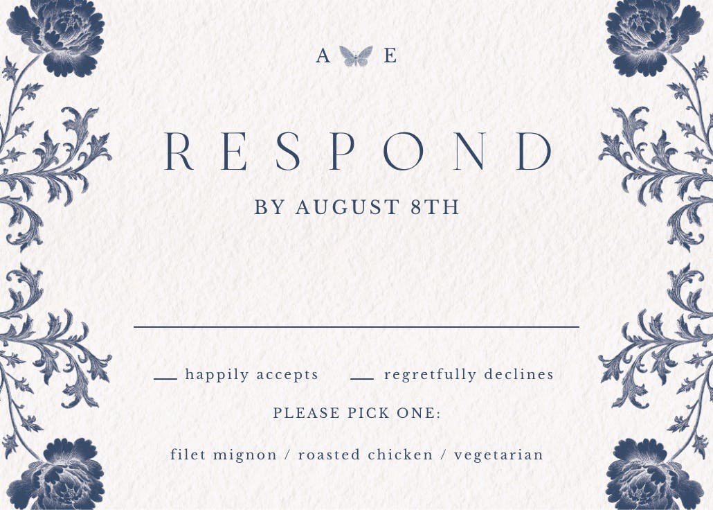 Baroque frame - rsvp card