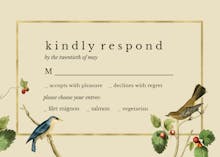 Birds - RSVP card