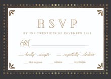 Black & gold - rsvp card