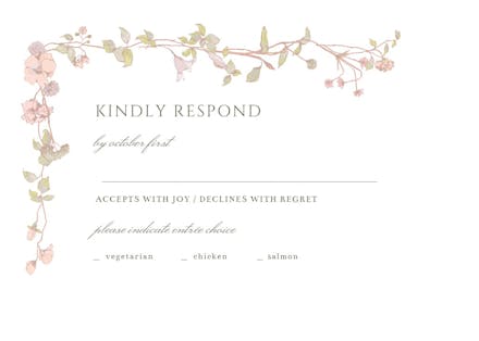 Blessed Blossoms - RSVP Card Template (Free) | Greetings Island