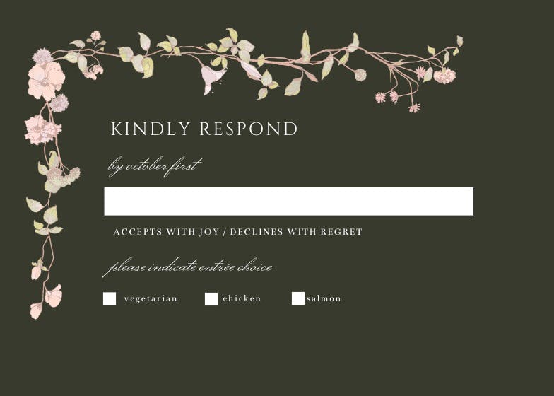 Blessed blossoms - tarjeta de confirmación de asistencia a eventos