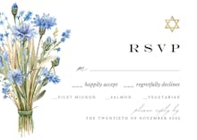 Blue Bouquet - RSVP card