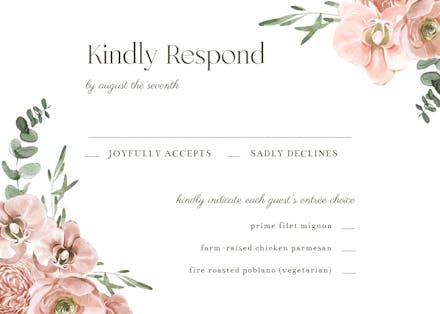 Bohemian wreath - rsvp card