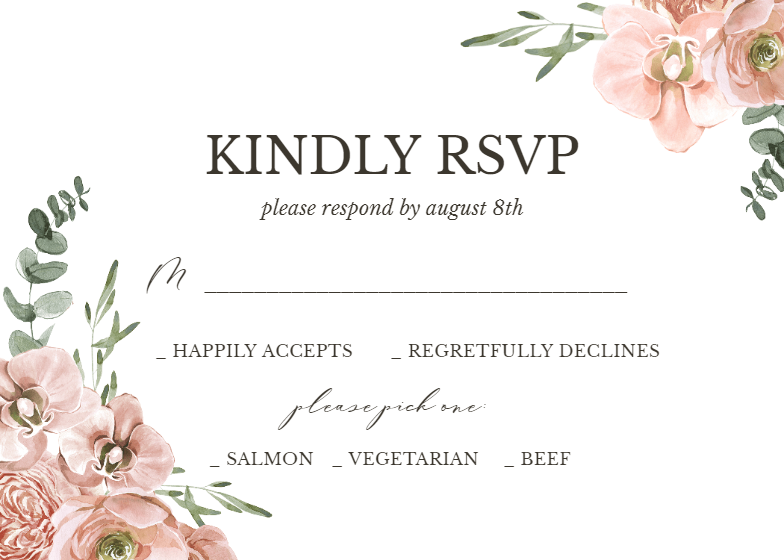 Purple Bunch - RSVP card Template (Free) | Greetings Island