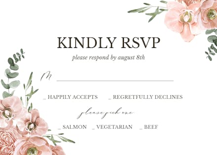 Sentimental Circle - RSVP card Template (Free) | Greetings Island