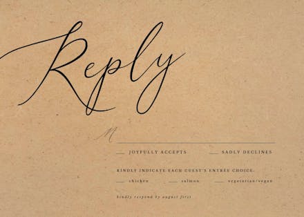 Bold bellisia - rsvp card