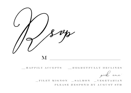 Bold Bellisia - RSVP card