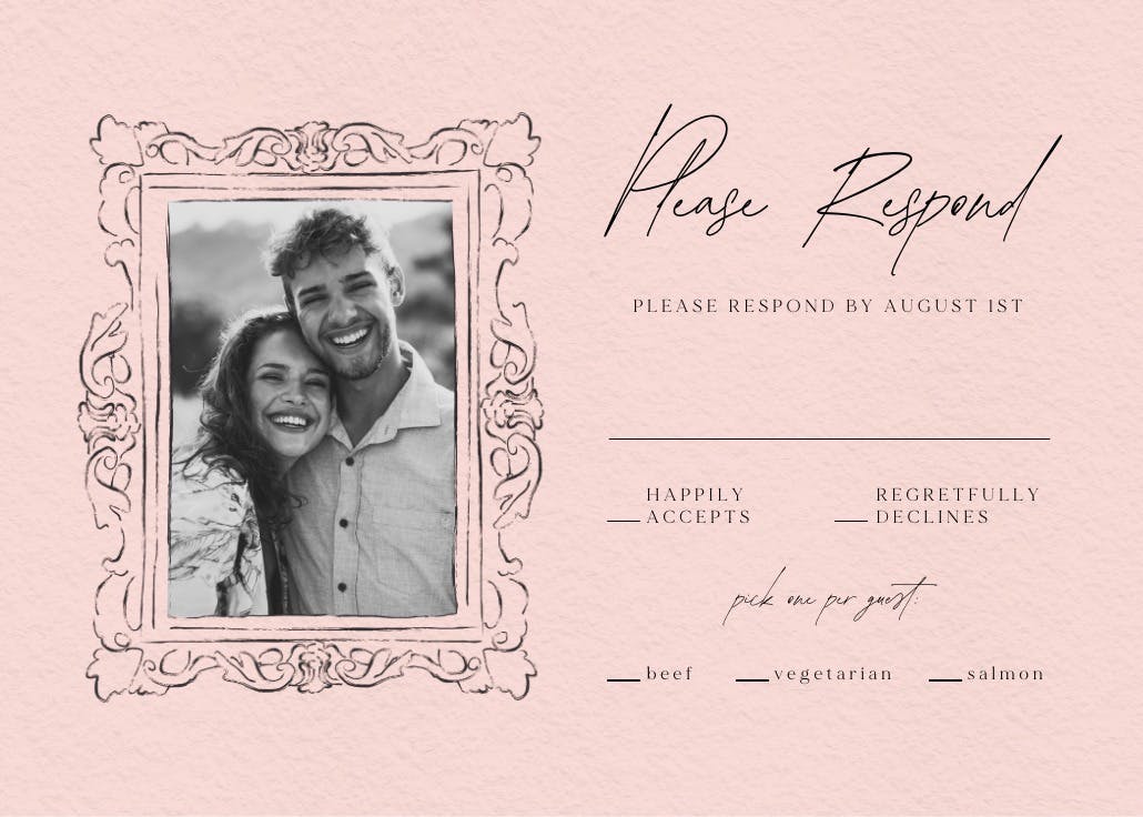 Bound by love - rsvp card