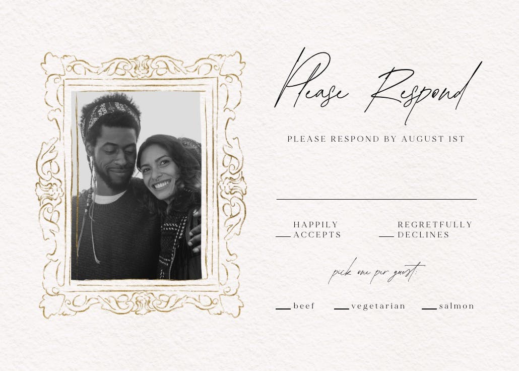 Bound by love - rsvp card