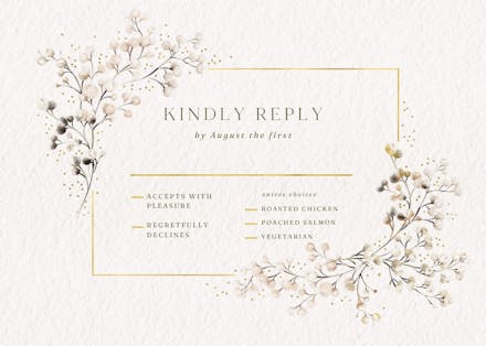 Breathless - rsvp card