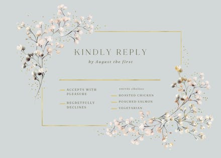 Breathless - rsvp card