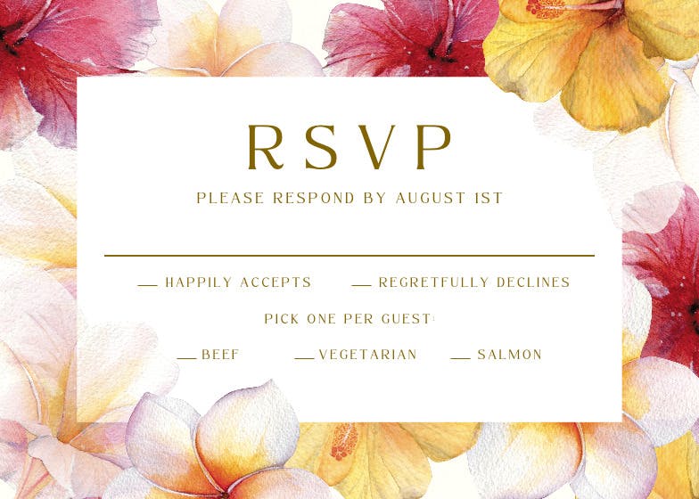 Bridal bloom - tarjeta de confirmación de asistencia a eventos