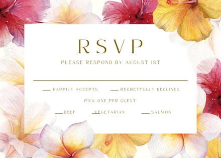 Bridal bloom - rsvp card