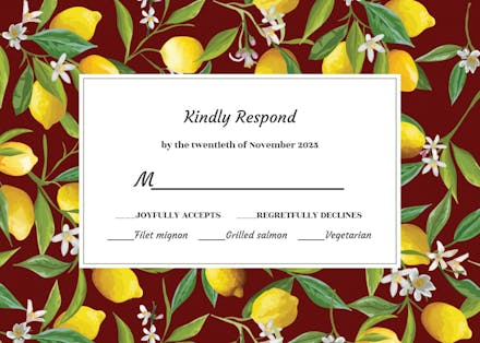 Bright hopes - rsvp card