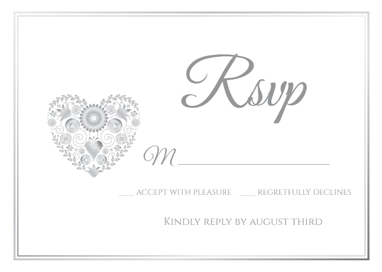 Celebrate their marriage - rsvp card