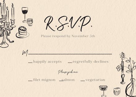 Charming ceremony - rsvp card