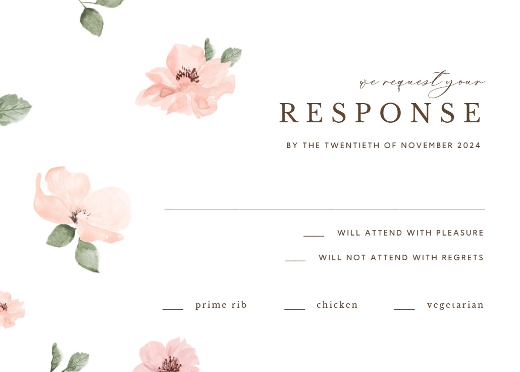 Cherry blossom - Wedding Invitation Template (Free) | Greetings Island