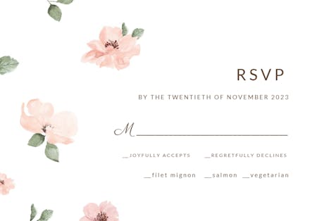 Cherry blossom - RSVP card